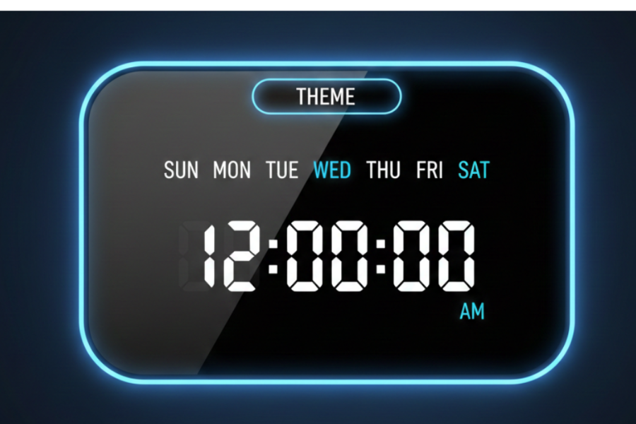 Luxury Smart Digital Clock Using HTML, CSS & JavaScript