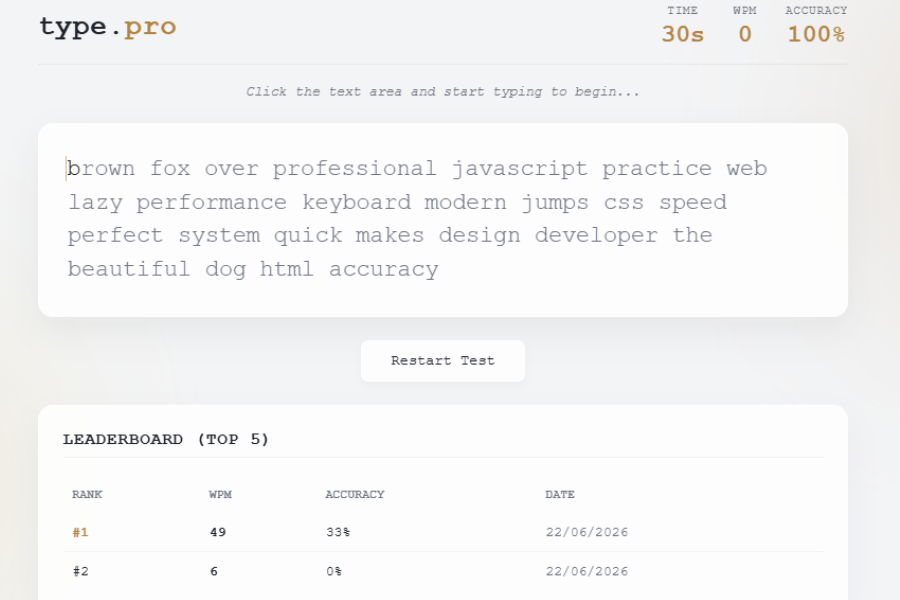 Typing_Speed_Test_Web_Application_Using_HTMLC_SS_JavaScript