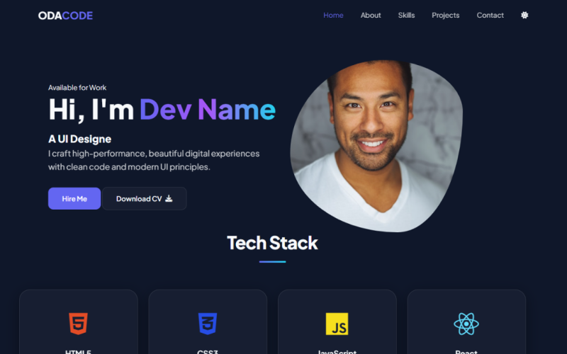Modern Personal Portfolio Website Using HTML, CSS & JavaScript