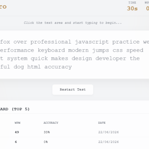 Typing_Speed_Test_Web_Application_Using_HTMLC_SS_JavaScript